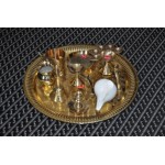 Medium Brass Arati Set