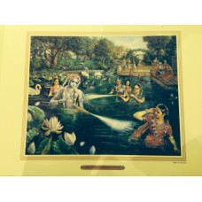 Krishna Sports with his Queen in the Water