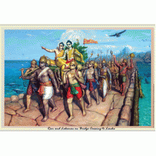 Rama and Laksmana Crossing the Lanka Bridge